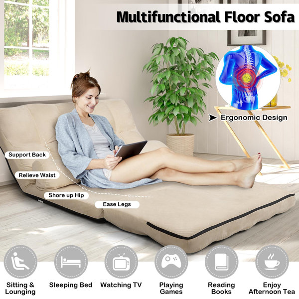 Ebern Designs Namirah Twin 44.5'' Faux Leather Cushion Back Futon And